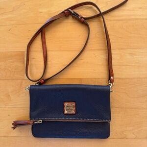 Dooney & Bourke Pebble Grain Foldover Zip Crossbody Shoulder Bag